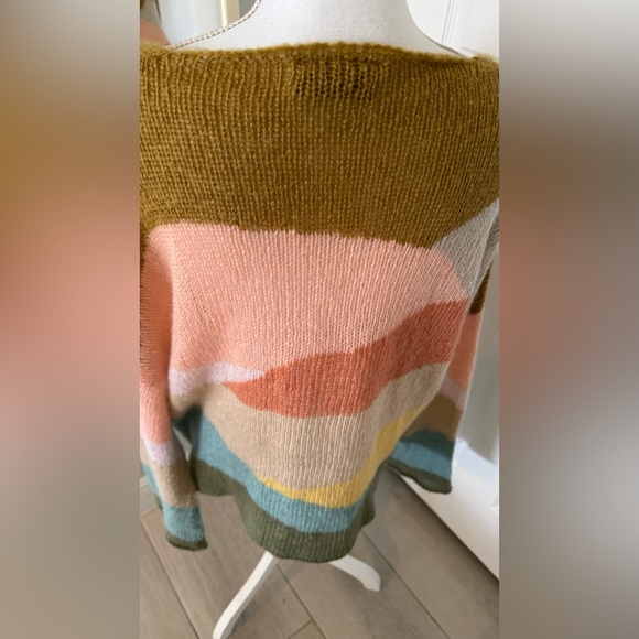 WOODEN SHIPS CROPPED DESERTSCAPE CREW LIGHTWEIGHT SWEATER - Picture 9 of 9